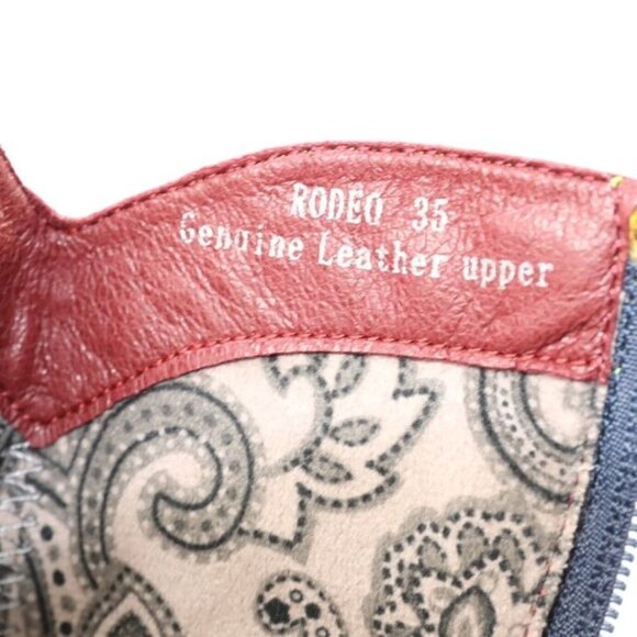 L'Artiste Spring Step Rodeo Women 5 Turquoise Leather Snake Zipper Western Boots - Picture 8 of 16